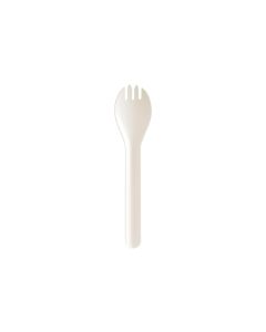 BioPak Einweg-Göffel Pluma, 15 cm, Weiss, 100 Stück
