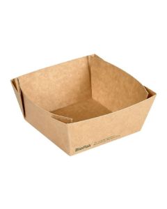 BioPak Behälter Viking Cube Low 510 ml, Braun, 300 Stück