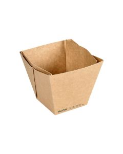 BioPak Behälter Viking Cube High 820 ml, Braun, 300 Stück