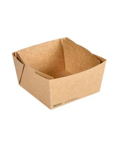 BioPak Behälter Viking Block Box 1200 ml, Braun, 300 Stück