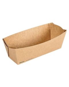 BioPak Behälter Viking Slim Brick Box 1100 ml, Braun, 300 Stück