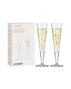 Ritzenhoff Champagnerglas Goldnacht F24 205 ml, 2 Stück