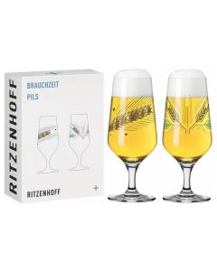 Ritzenhoff Bierglas Brauchzeit Pils No 5/6. 374 ml, 2 Stück