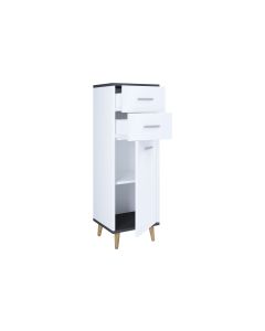 VCM Badezimmerregal Landos Midi 32 x 97 cm, Weiss/Anthrazit