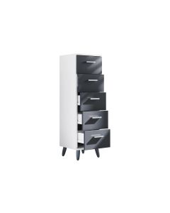 VCM Kommode Landos M 30 x 100 cm, Weiss/Anthrazit