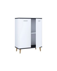 VCM Kommode Landos 60 x 81.4 cm, Weiss/Anthrazit