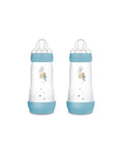 MAM Kunststoffflasche Easy Start 2er Set Blau 320 ml