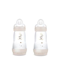 MAM Kunststoffflasche Easy Start 2er Set Beige 260 ml