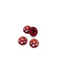 Hobbytech Radmuttern Aluminium 17 mm Rot, 4 Stück, 1:8