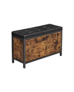 VASAGLE Schuhschrank mit Polster 80 x 51 cm, Braun