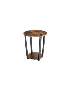 VASAGLE Nachttisch 50 x 57 cm, Braun/Schwarz