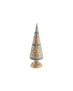 Lene Bjerre Weihnachtsbaum Alana 20.5 cm, Gold / Grau