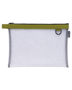 Kolma Accessoires-Tasche Nylon Bag A4 Transparent / Olivgrün
