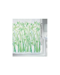 spirella Duschvorhang Bambus 180 x 180 cm, Grün/Weiss