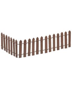 HobbyFun Mini-Haus Zaun 25 x 5 cm, Braun