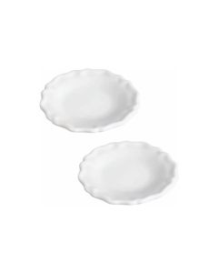 HobbyFun Mini-Utensilien Teller 3 cm, Weiss, 2 Stück