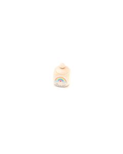 HobbyFun Holzartikel Milchzahndose Regenbogen 4 x 4 cm, 1 Stück