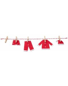 HobbyFun Mini-Figur Wäscheleine 30 cm, Rot