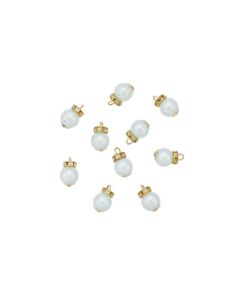 HobbyFun Mini-Figur Christbaumkugeln 1 cm, Eisblau, 10 Stück