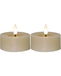 Star Trading LED Teelichter Set Flamme Flow 2 Pack, Beige