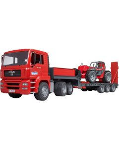Bruder Spielwaren MAN LKW mit Tieflader