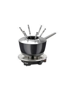 Koenig Fleischfondue-Set One for All 8 Teile, Chrom/Schwarz