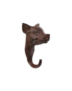 Esschert Design Wandhaken Schwein Braun