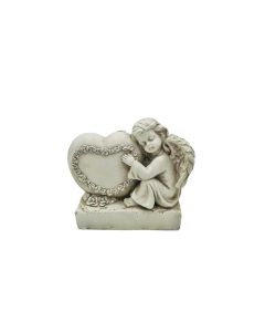 Dameco Grabdekoration Engel mit Herz 9.5 x 19 x 16.5 cm