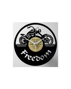 Yesterday's Vinyl Wanduhr Freedom Motor Ø 30 cm, Gold/Schwarz