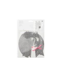 Rico Design Bastelset Glitter-Schleife Silber