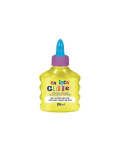 Carioca Bastelkleber Glitter Neon 88 ml, Neongelb