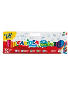 Carioca Fasermaler Jumbo Extra Box 40 Stück