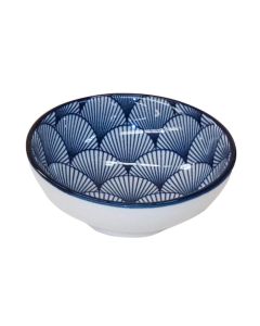 Haynan Schale Zen Fächer Ø 8 cm, 1 Stück, Blau/Weiss