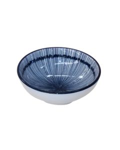 Haynan Schale Zen Streifen Ø 9 cm, 1 Stück, Blau/Weiss