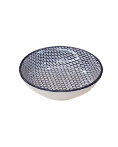 Haynan Schale Zen Kacheln Ø 9 cm, 1 Stück, Blau/Weiss