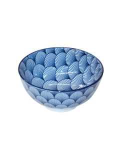 Haynan Schale Zen Fächer Ø 12 cm, 1 Stück, Blau/Weiss