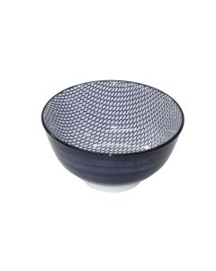 Haynan Schale Zen Kacheln Ø 12 cm, 1 Stück, Blau/Weiss