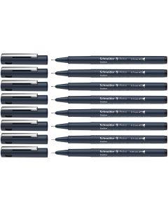 Schneider Fineliner Pictus 8 Strich-Stärken, Schwarz
