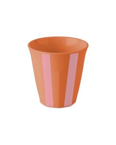 Koziol Trinkbecher Nora M Stripes 300 ml, 1 Stück, Strong Coral
