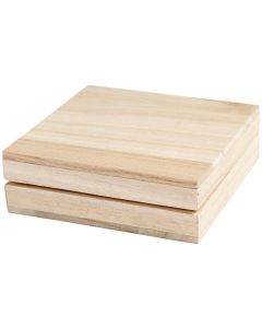 Creativ Company Holzartikel Kasten 10 x 10 cm, 1 Stück