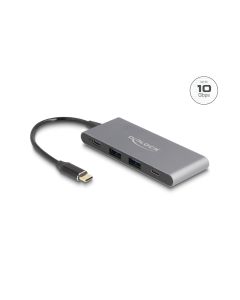 Delock USB-Hub 2 x USB Typ-A / 2 x USB Type-C 10 Gbps