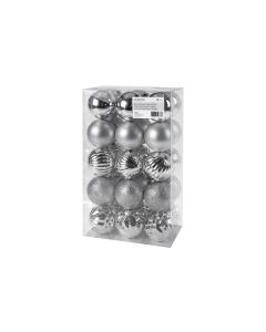 COCON Weihnachtskugel 30 Stück, Silber
