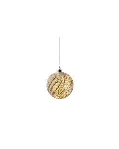 STT Glass ball rose, 12 cm Warmweiss