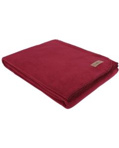 Eskimo Decke Edelvelours Kirschrot, 100 x 150 cm