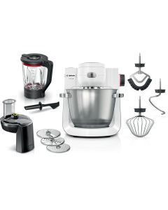 Bosch Küchenmaschine Serie 6 MUMS6EW22 Edelstahl/Weiss