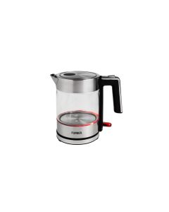 FURBER Wasserkocher Vetro 1 l, Silber/Transparent