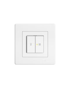 Feller EDIZIOliv Schalter UP-Doppeldruckschalter Licht und Ventilator 3+3