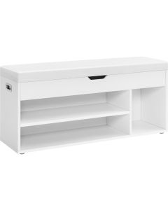 VASAGLE Sitzbank mit Polster 100 x 44 cm, Weiss