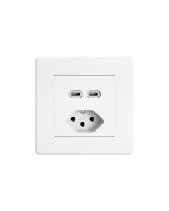Feller EDIZIOliv UP-Steckdose USB-C/T13 Weiss