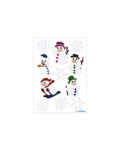 Herma Stickers Weihnachtssticker Schneemänner, 1 Blatt, 11 Sticker
